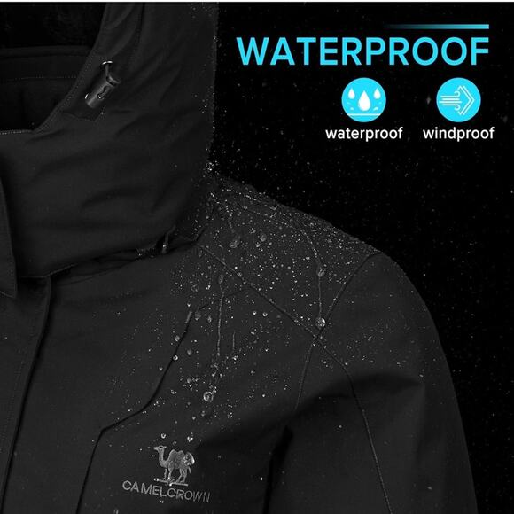 Womens Winter Coat Waterproof Ski Jacket Windproof for Snow Rain Size XXL - Picture 3 of 10